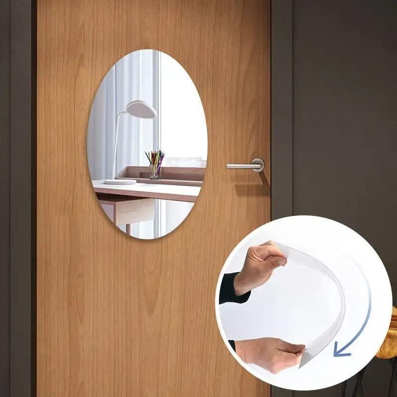 Stylish Wall Mirror Set – Modern Oval & Square Design ✨