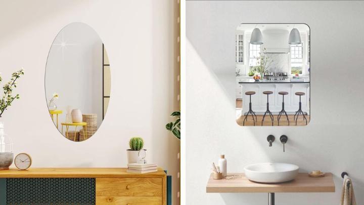 Stylish Wall Mirror Set – Modern Oval & Square Design ✨